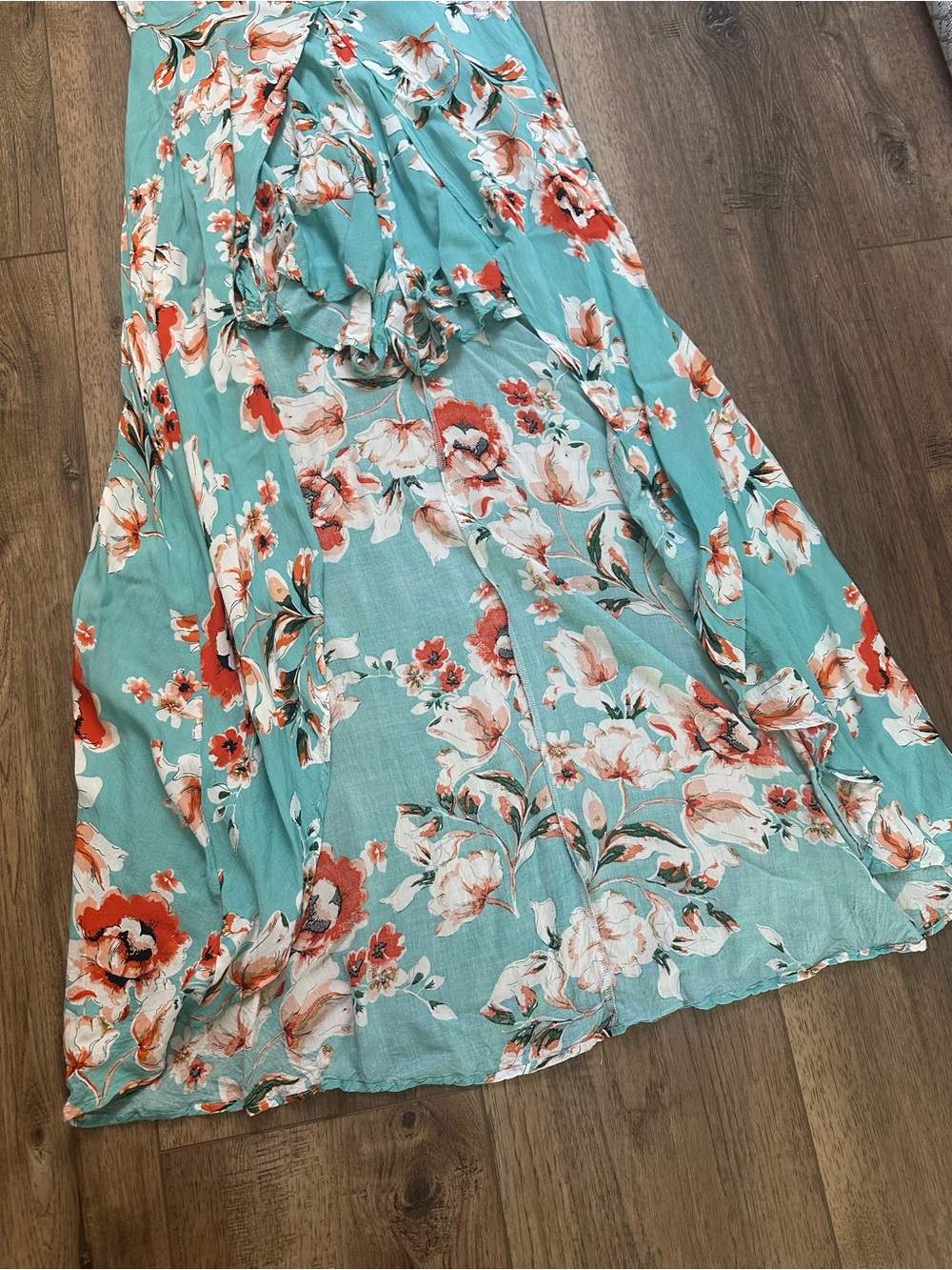 Kormei Women's Romper w/ Maxi Dress Overlay, Floral, Flowy, Whimsical, Medium - Picture 2 of 13